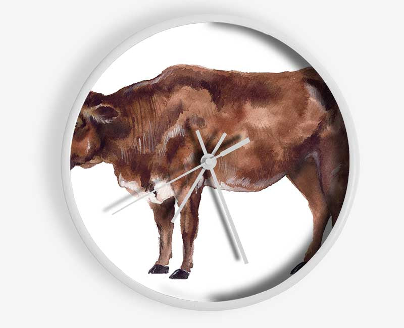 Big Brown Cow Clock - Wallart-Direct UK