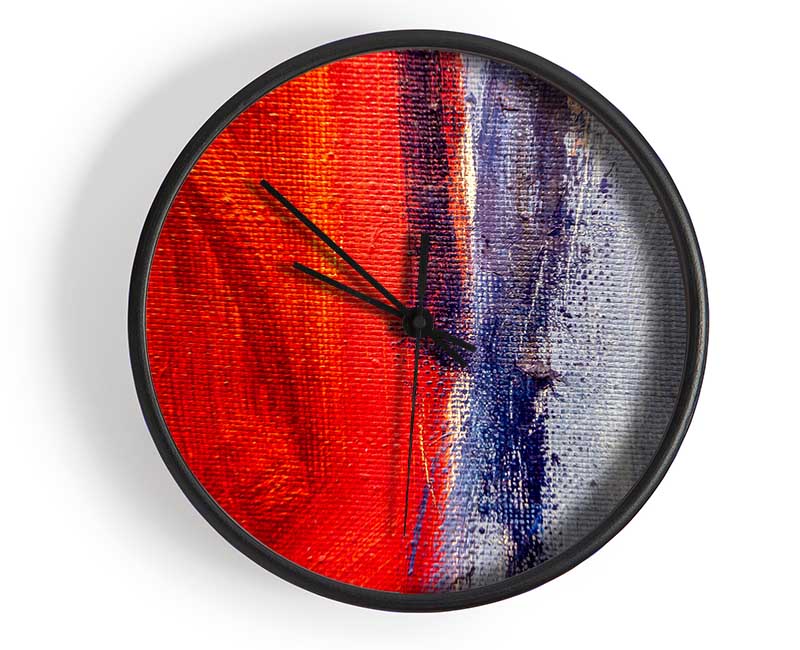 Red To Grey Clock - Wallart-Direct UK