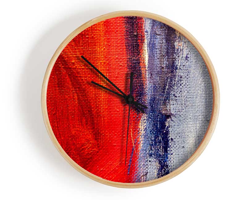 Red To Grey Clock - Wallart-Direct UK