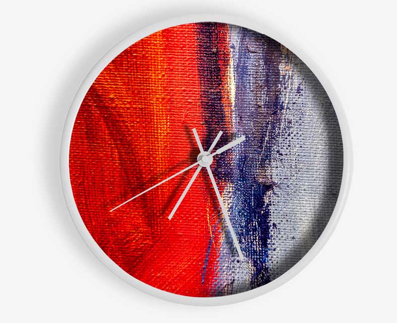 Red To Grey Clock - Wallart-Direct UK