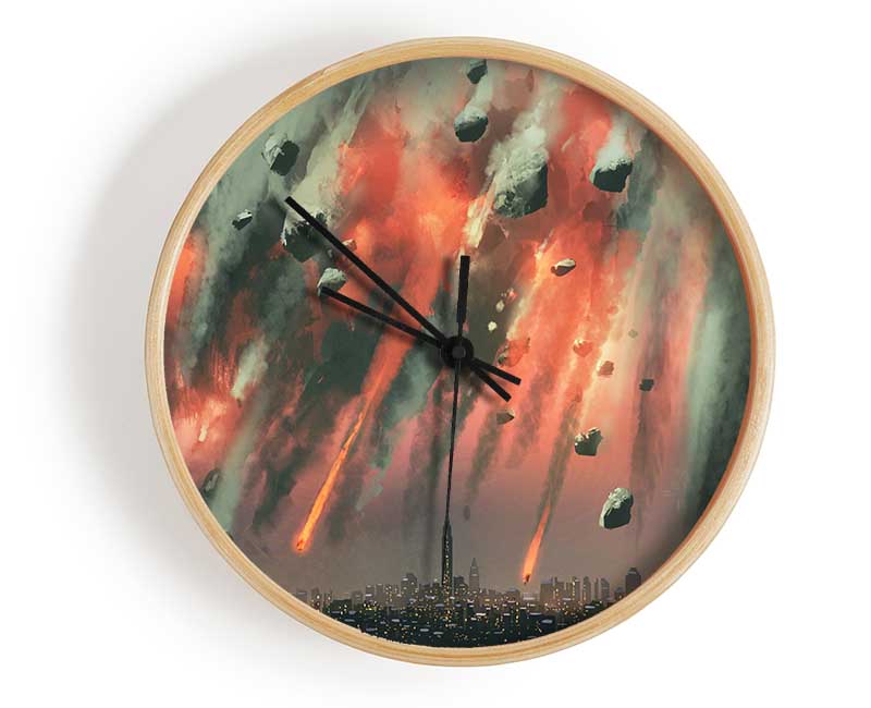 Asteroids Hitting The Earth Clock - Wallart-Direct UK