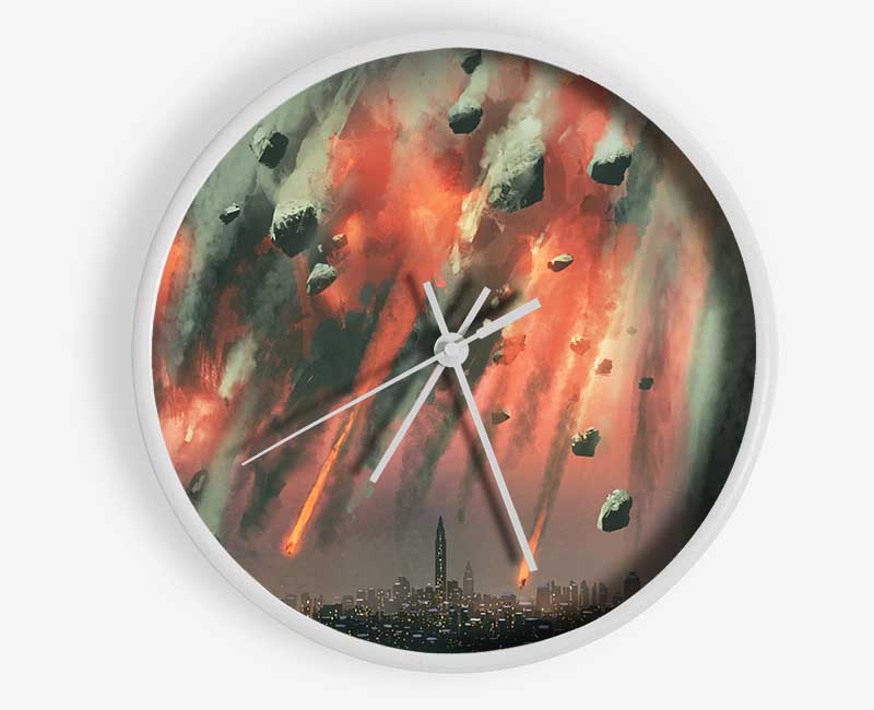 Asteroids Hitting The Earth Clock - Wallart-Direct UK