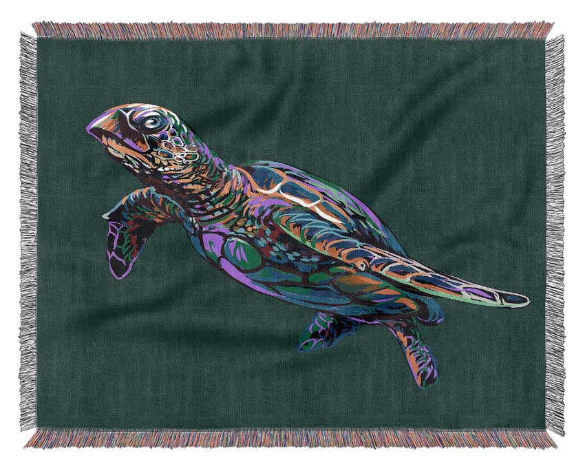 The Colourful Turtle Woven Blanket