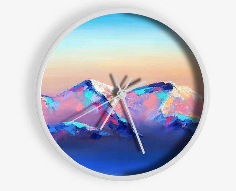 Peak Of The Vibrant Mountains Clock - Wallart-Direct UK