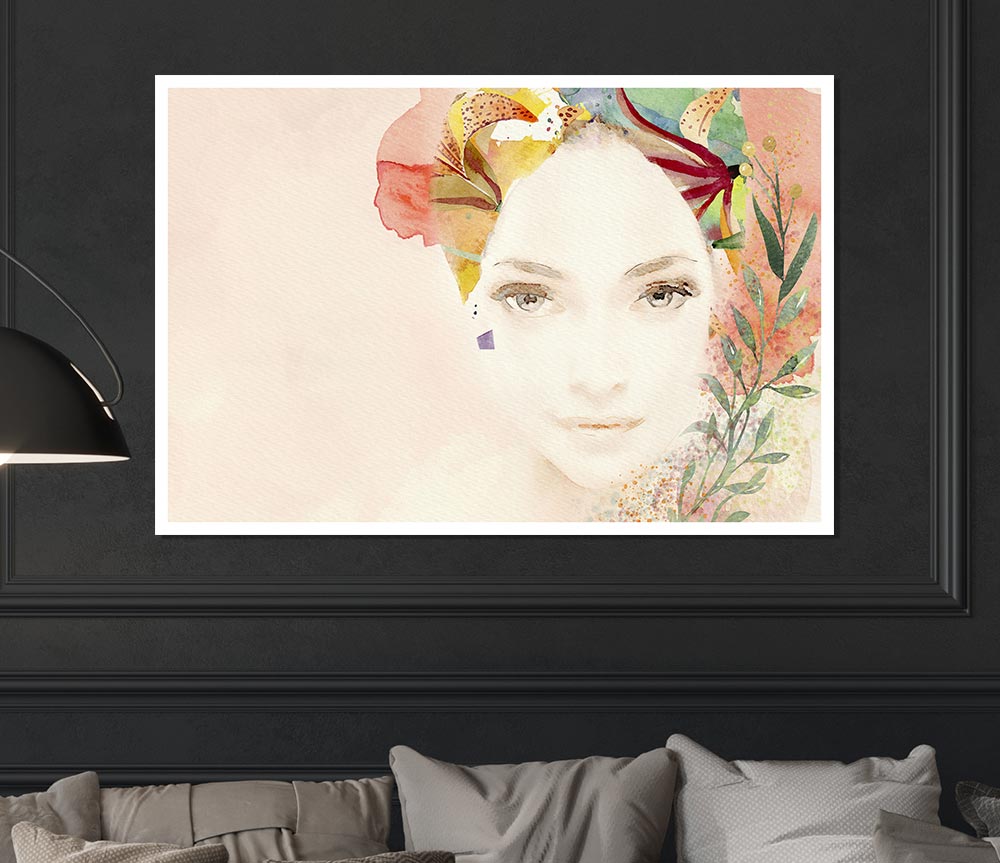 Flowerwoman Print Poster Wall Art