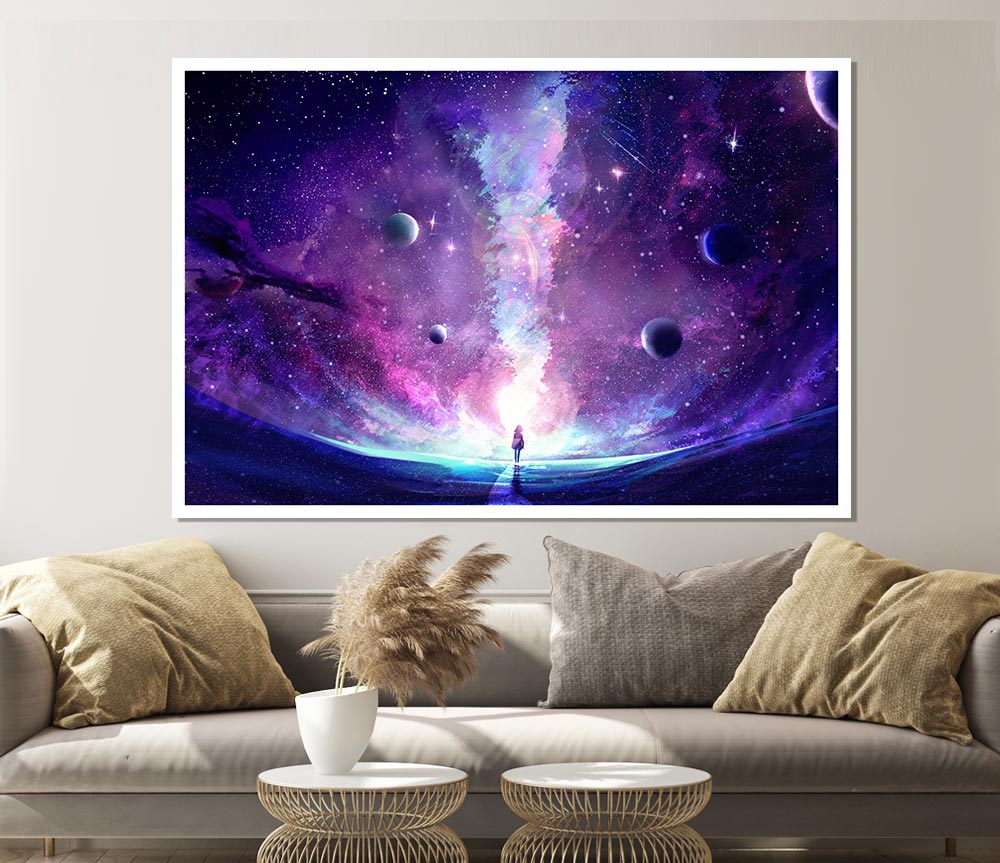 The Space Corridor Print Poster Wall Art