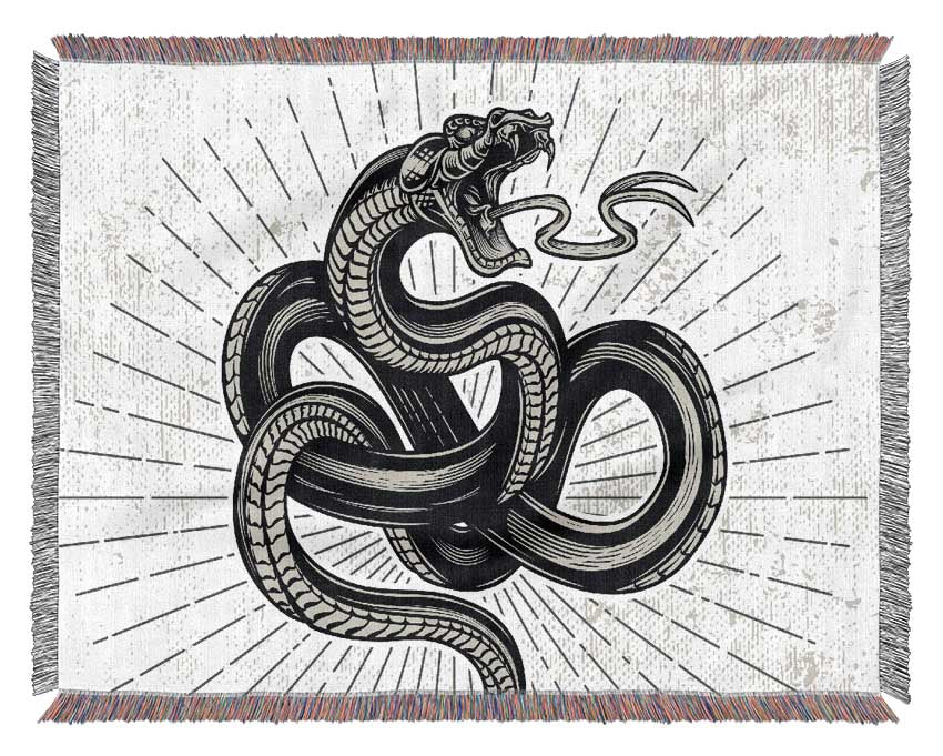 Tattoo Snake Woven Blanket