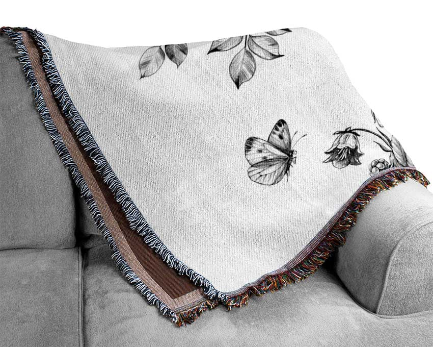 The Floral Deer Woven Blanket