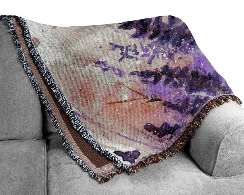 Lavender Colour Splash Woven Blanket