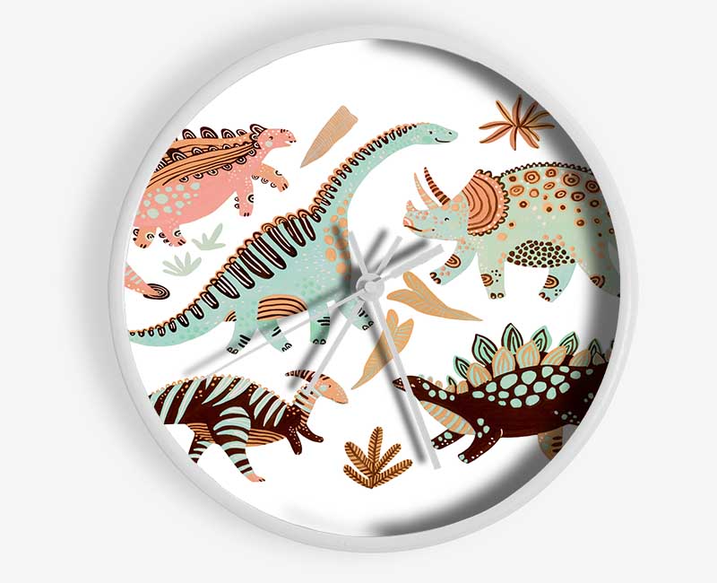 The Dinosaur Gathering Clock - Wallart-Direct UK