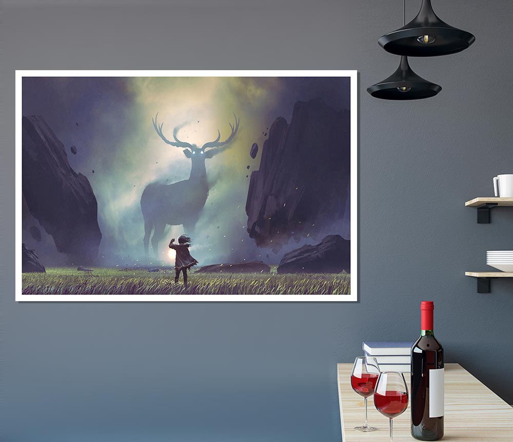 The Giant Stag Print Poster Wall Art