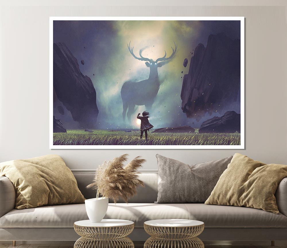 The Giant Stag Print Poster Wall Art