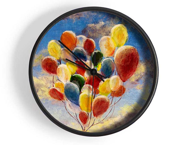 Balloons In The Sky Clock - Wallart-Direct UK