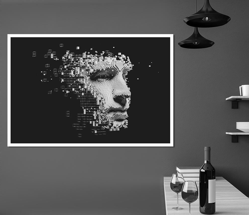 Break Away Face Print Poster Wall Art