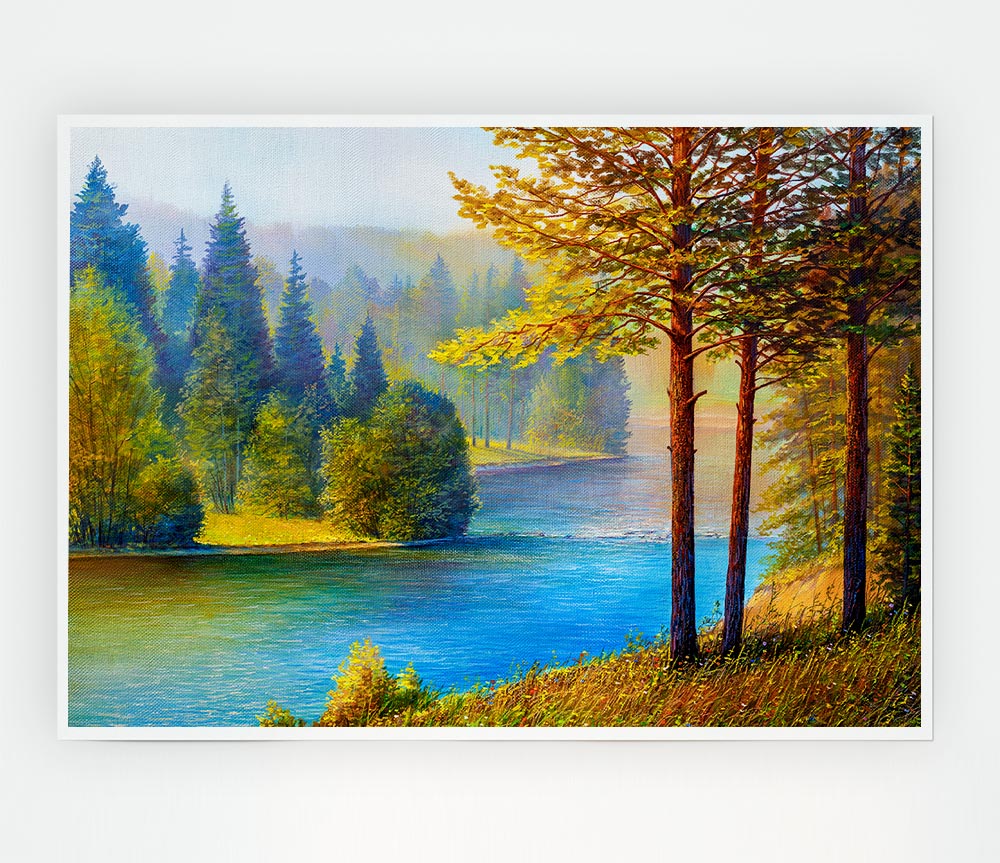 The Blue Lake Of Nebraska Print Poster Wall Art