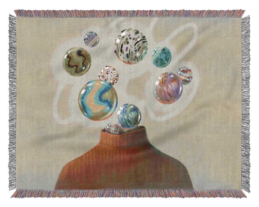 Head Of The Universe Woven Blanket