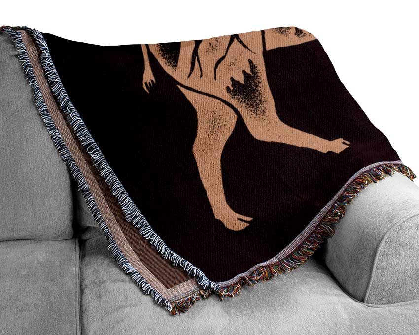 Night Bison Woven Blanket