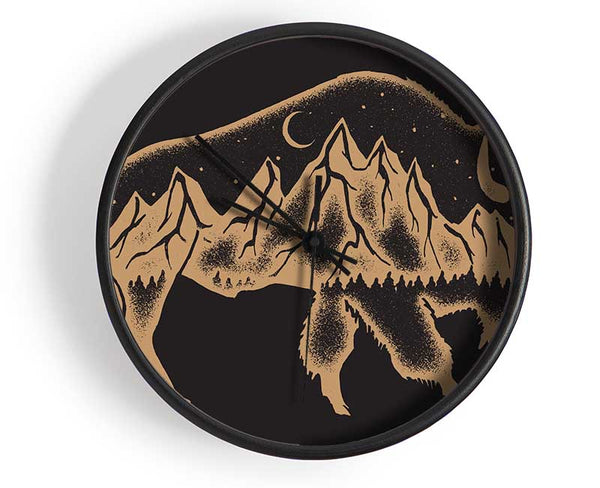 Night Bison Clock - Wallart-Direct UK