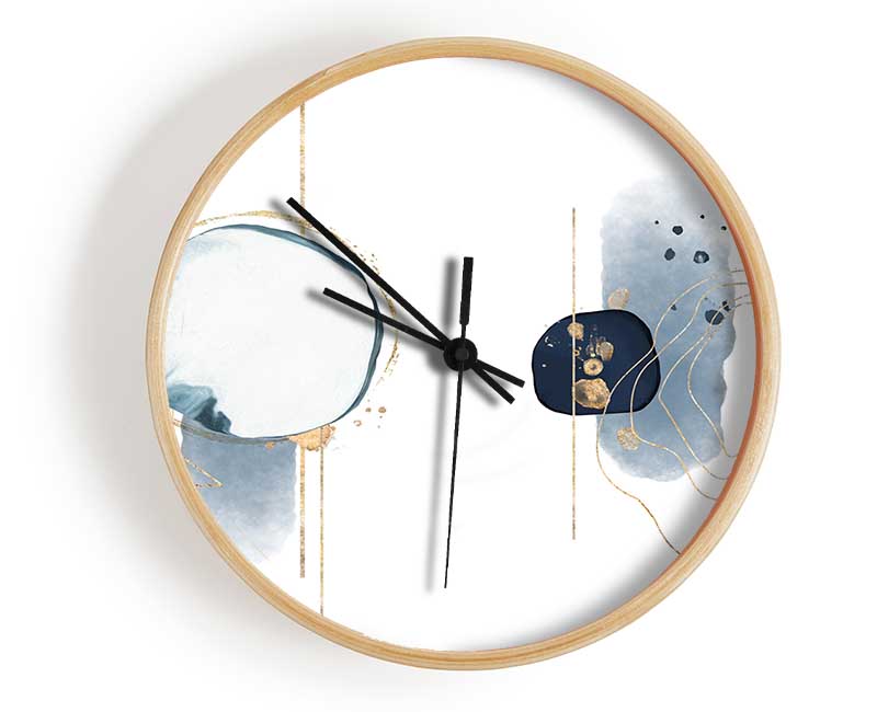 Modern Watercolour Shape Clock - Wallart-Direct UK