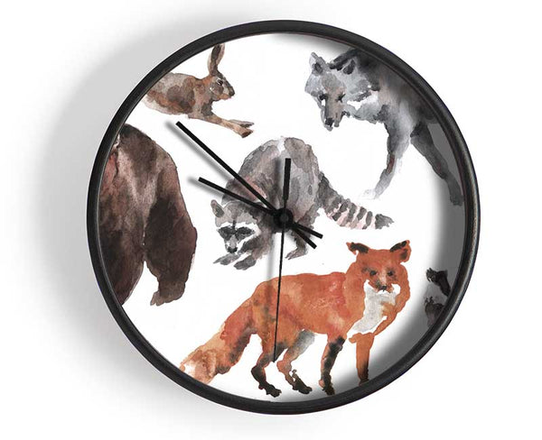 The Forest Animals Clock - Wallart-Direct UK