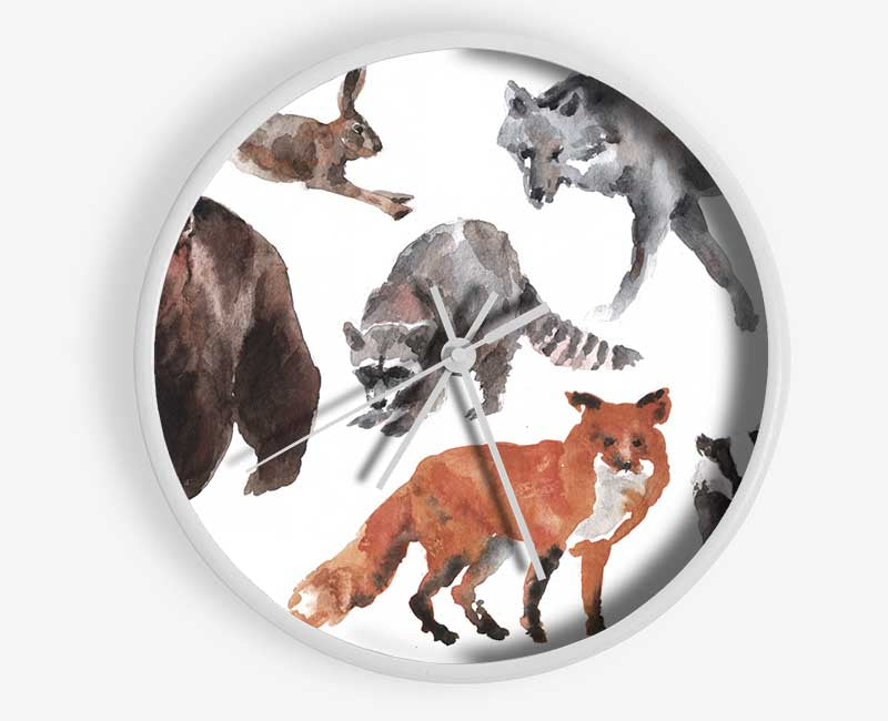 The Forest Animals Clock - Wallart-Direct UK