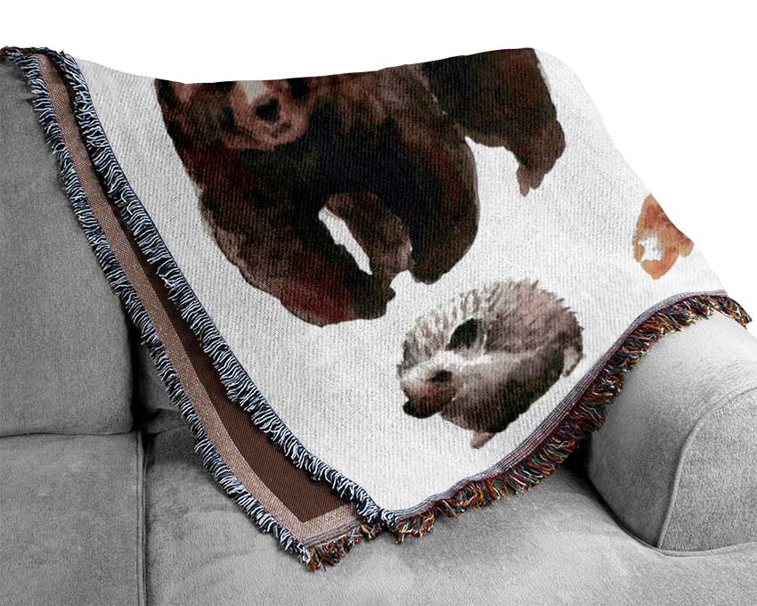 The Forest Animals Woven Blanket