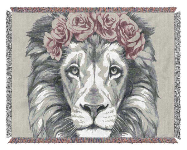 The Rose Head Lion Woven Blanket