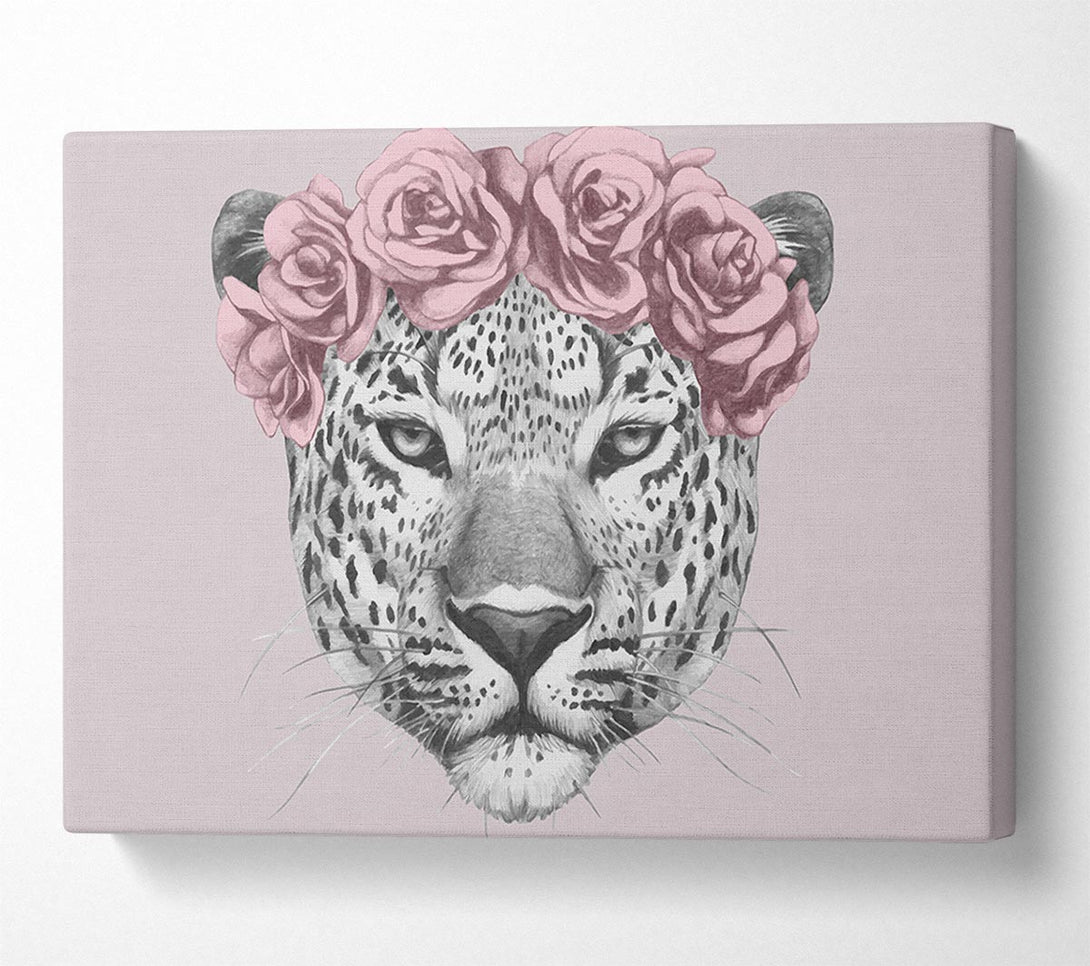 Picture of The Rose Head Leopard Canvas Print Wall Art