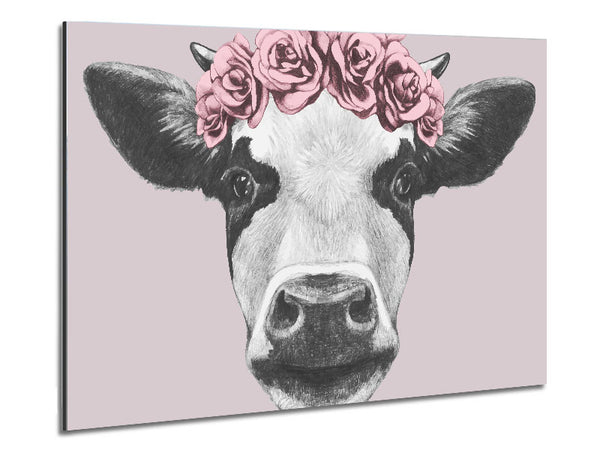 Rose Cow Head