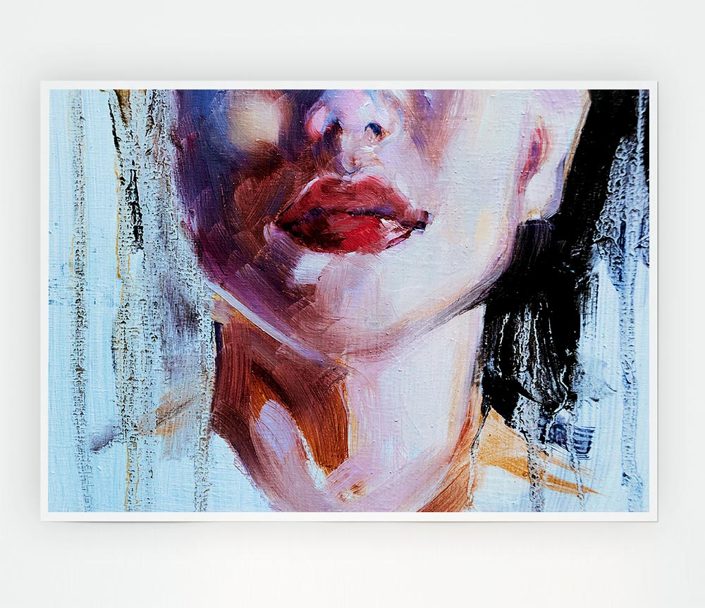 The Lips Of A Woman Print Poster Wall Art