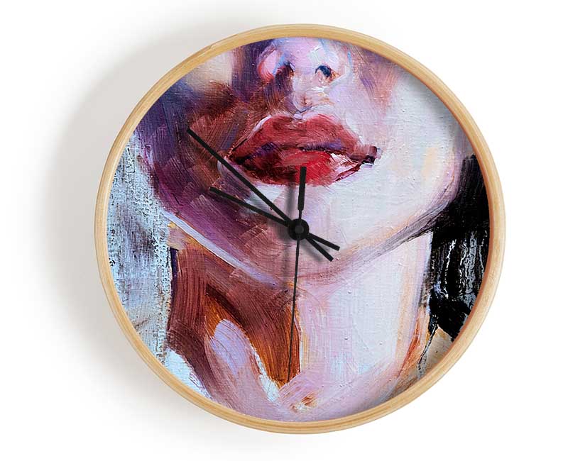 The Lips Of A Woman Clock - Wallart-Direct UK