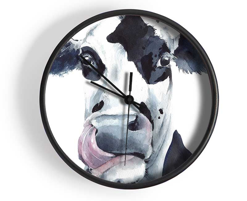 Cow Licking Clock - Wallart-Direct UK