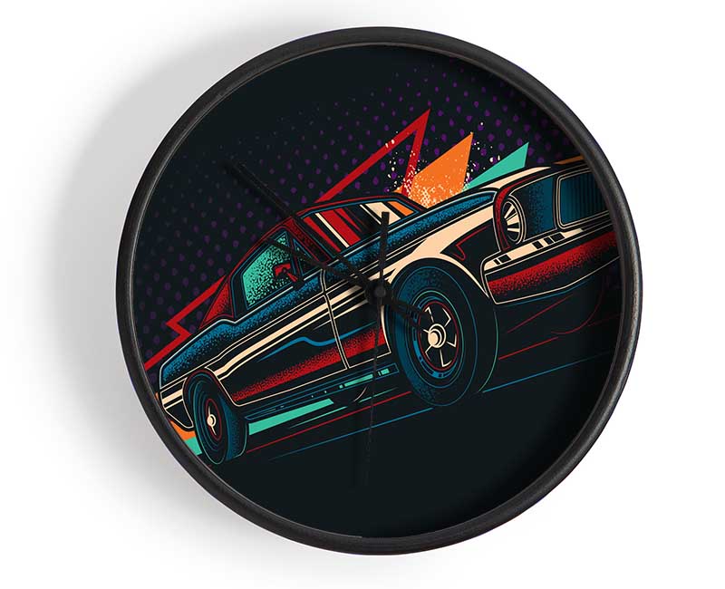 Ford Mustang Speed Clock - Wallart-Direct UK