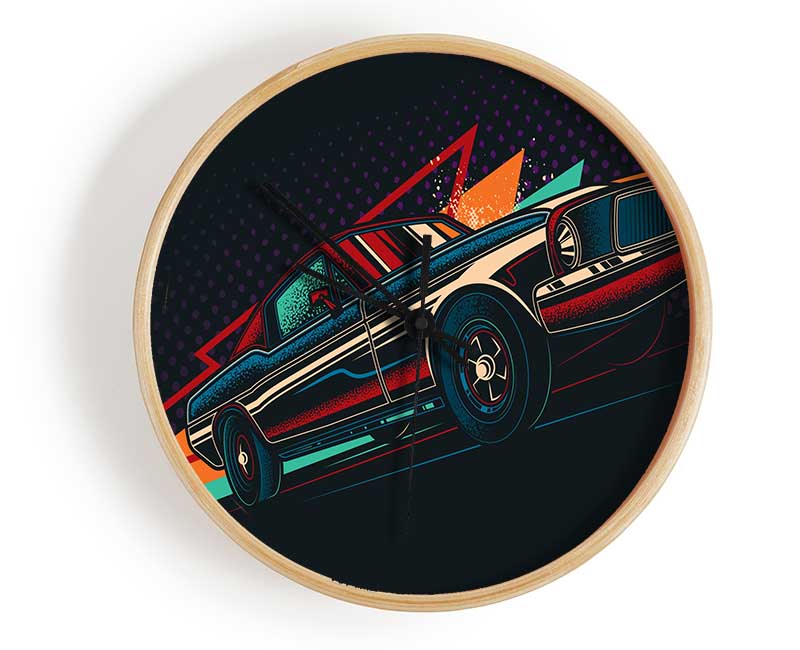 Ford Mustang Speed Clock - Wallart-Direct UK