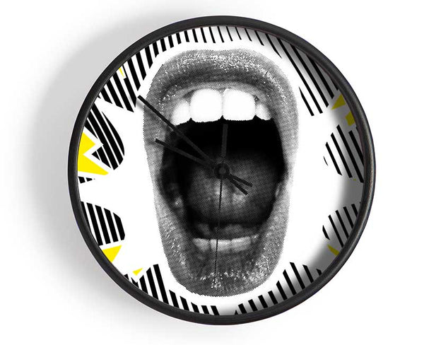 Shouting Lips Clock - Wallart-Direct UK