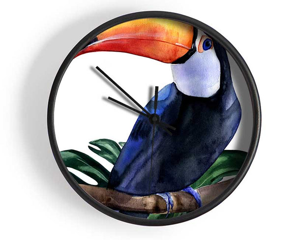 Palm Leaf Toucan Clock - Wallart-Direct UK