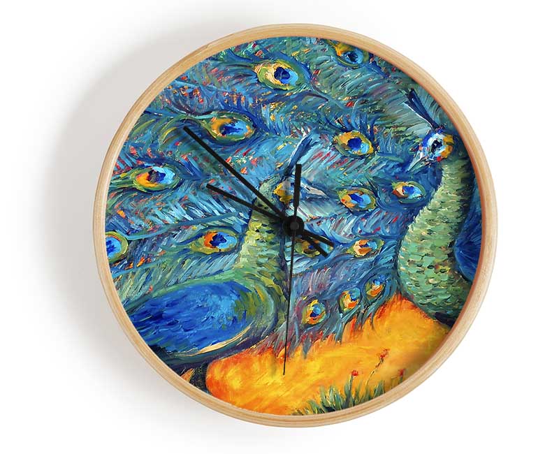 The Supreme Peacock Clock - Wallart-Direct UK