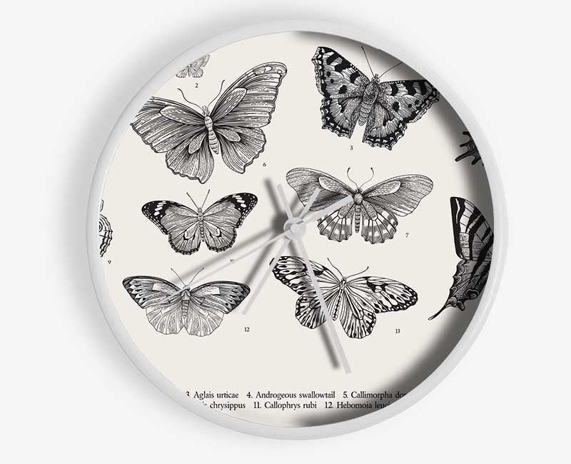 British Butterflies Clock - Wallart-Direct UK