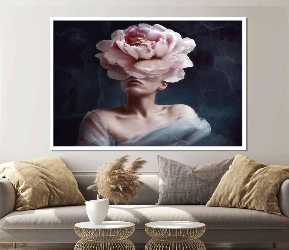 The Pink Flower Head Print Poster Wall Art