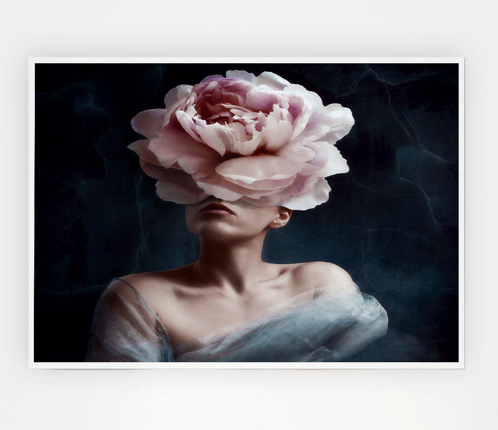 The Pink Flower Head Print Poster Wall Art