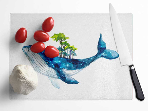 The Whale Forest Glass Chopping Board