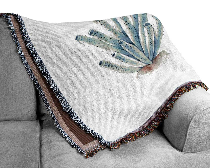 Seahorse Watercolour Woven Blanket