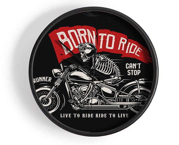 Born To Ride Clock - Wallart-Direct UK