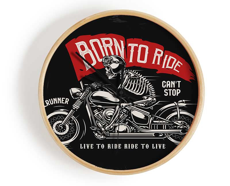 Born To Ride Clock - Wallart-Direct UK