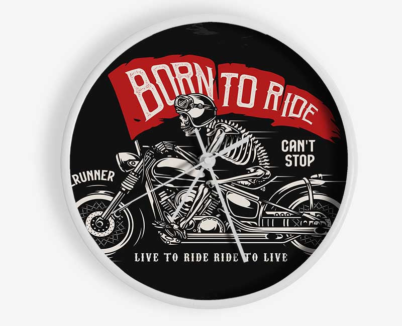 Born To Ride Clock - Wallart-Direct UK