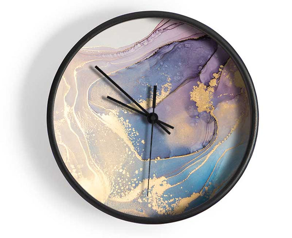 Stunning Glitter Marble Clock - Wallart-Direct UK