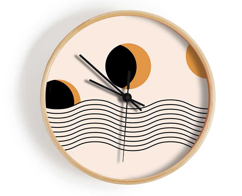 The Sun Above The Sea Clock - Wallart-Direct UK