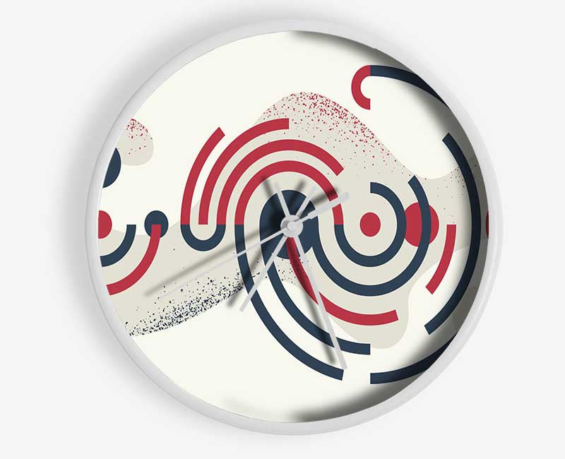 Circular Lines Of Space Clock - Wallart-Direct UK