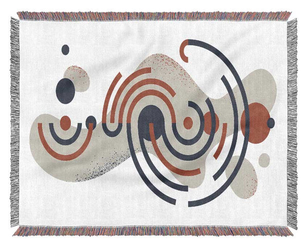 Circular Lines Of Space Woven Blanket