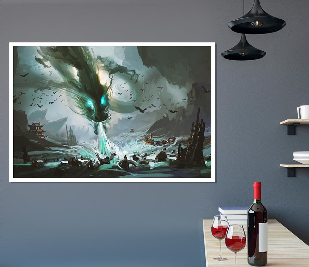 The Ice Dragon Print Poster Wall Art